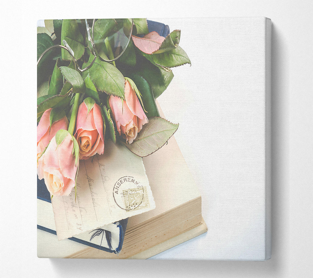  A Canvas Print of Pale Pink Nostalgia Canvas Art