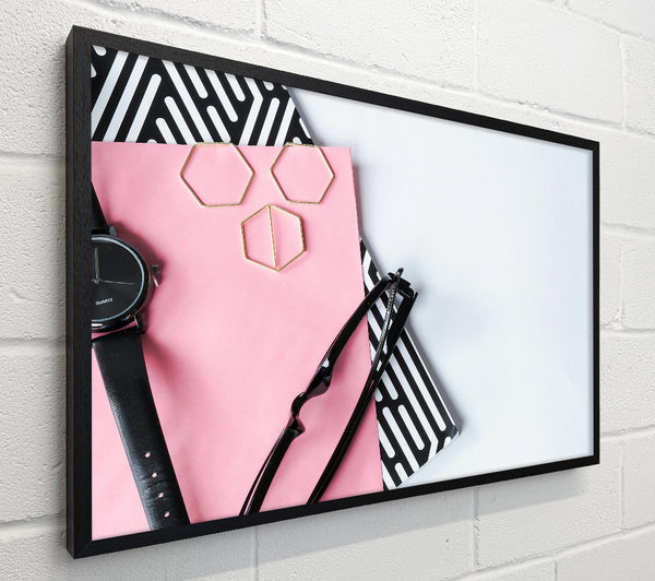 Pink & Black Abstract