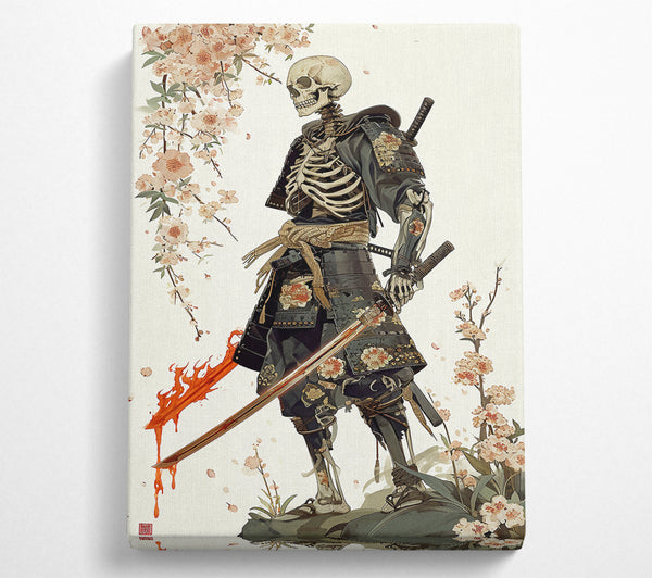  A Canvas Print of Samurai Skeleton Canvas Print