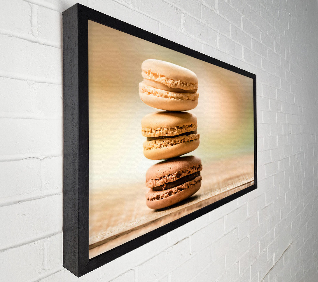  A Canvas Print of Brown Macaron Stack Canvas Print