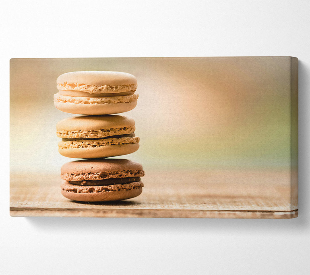  A Canvas Print of Brown Macaron Stack Canvas Print