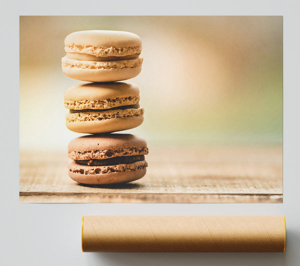 Brown Macaron Stack Poster