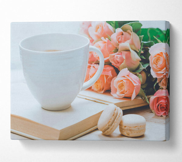  A Canvas Print of Peachy Morning Tea Canvas Art