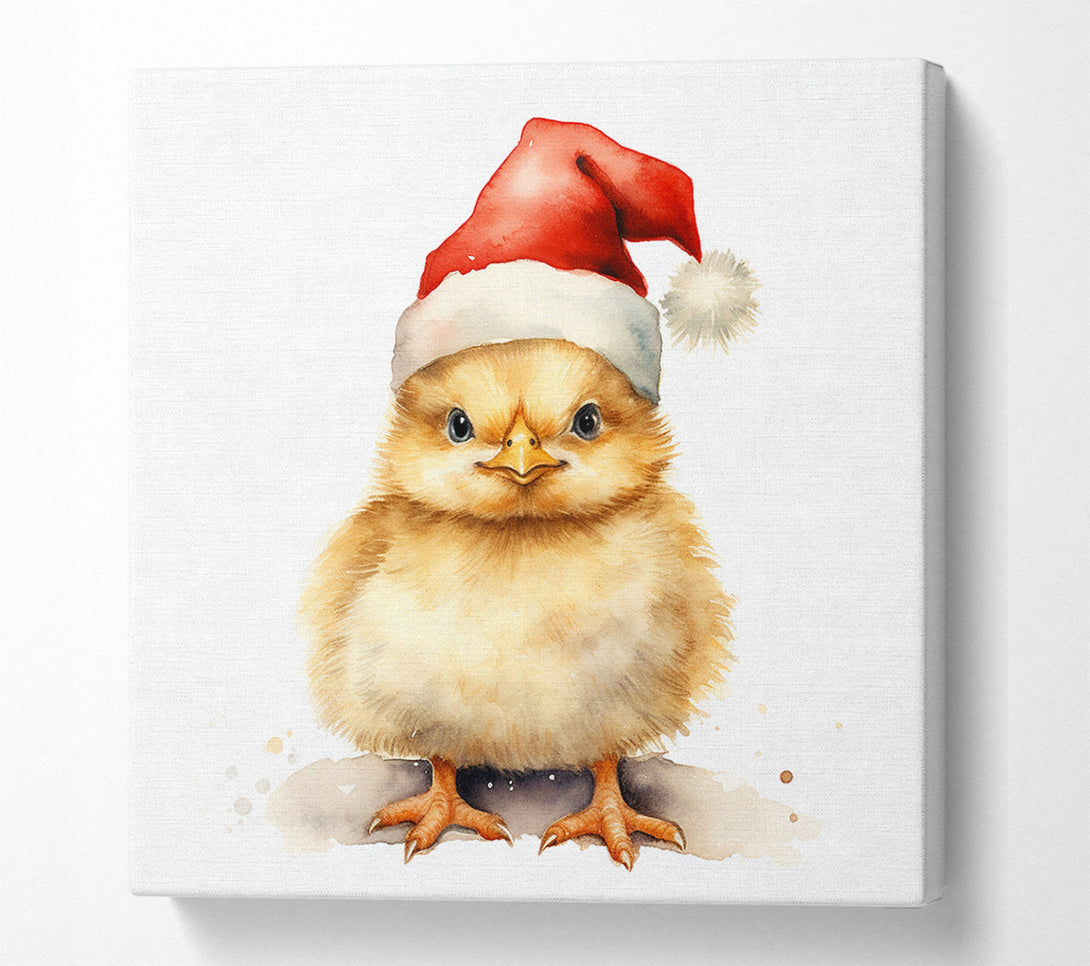  A Canvas Print of Santa Hat Chick Canvas Art