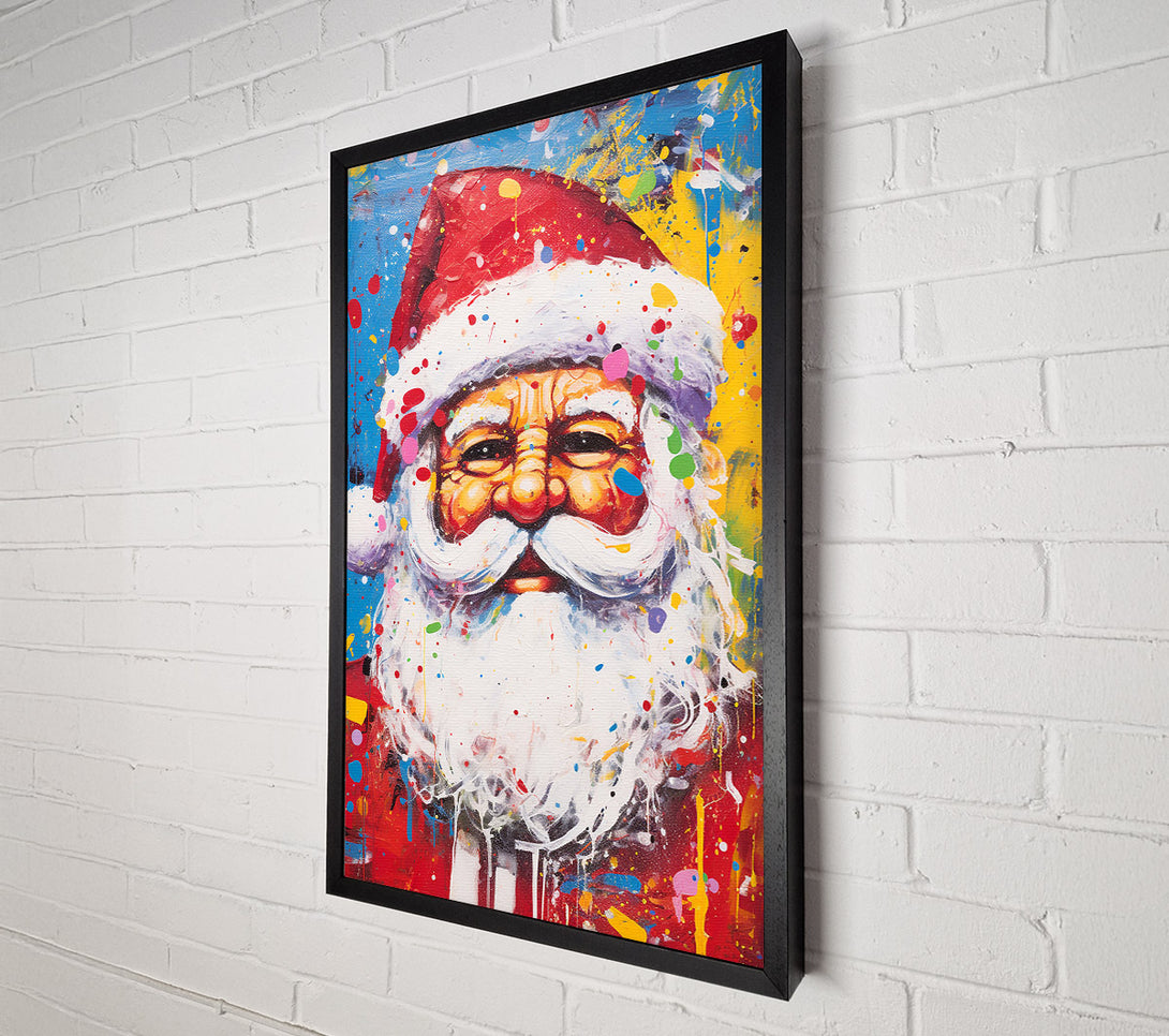  A Canvas Print of Santa Paint Splash Canvas Art