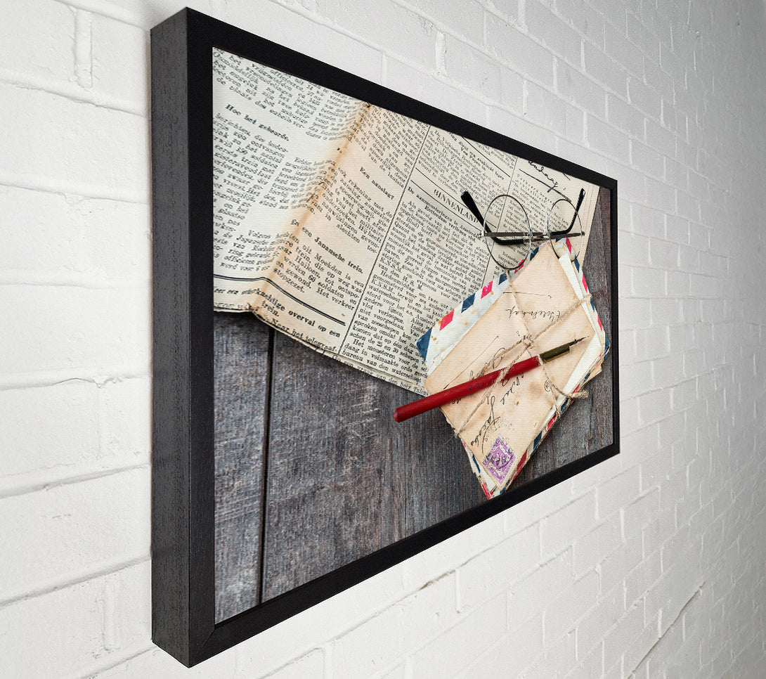  A Canvas Print of Red Tattered Letters Canvas Wall Art