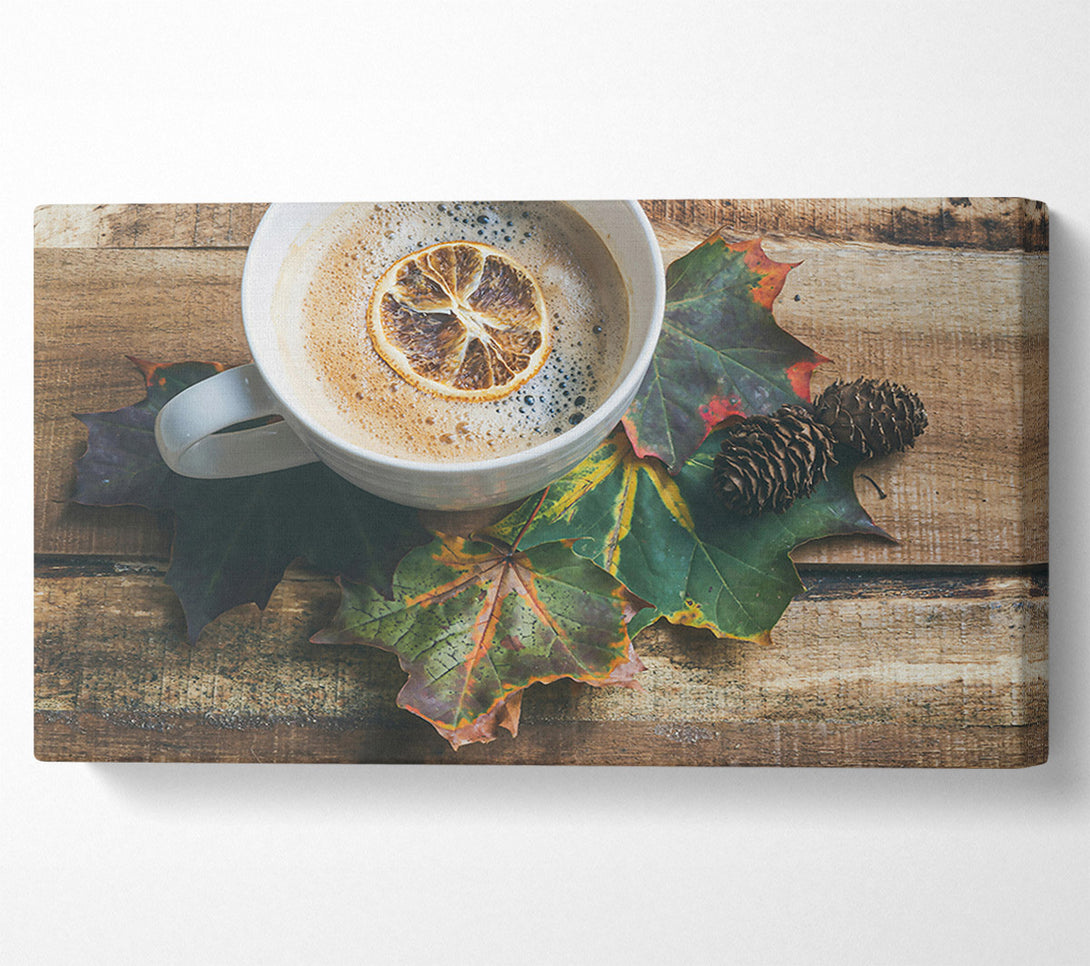  A Canvas Print of Brown Autumn Coffee Canvas Print