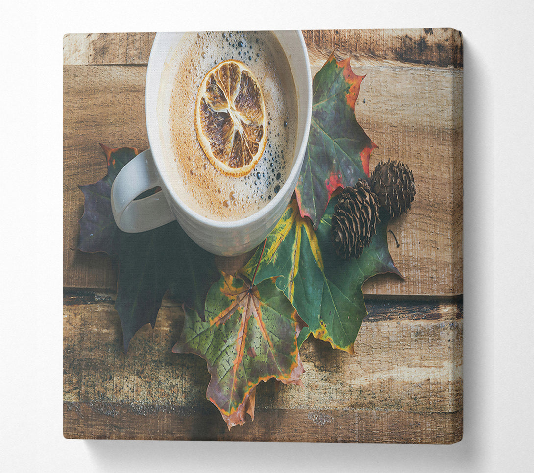  A Canvas Print of Brown Autumn Coffee Canvas Print