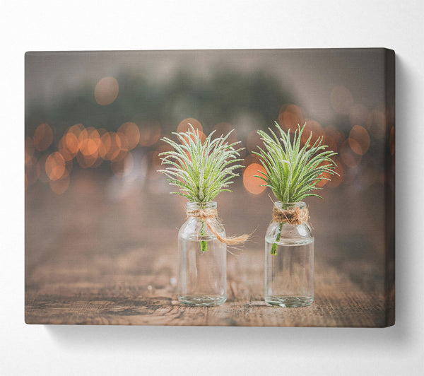  A Canvas Print of Warm Green Lights Canvas Wall Art