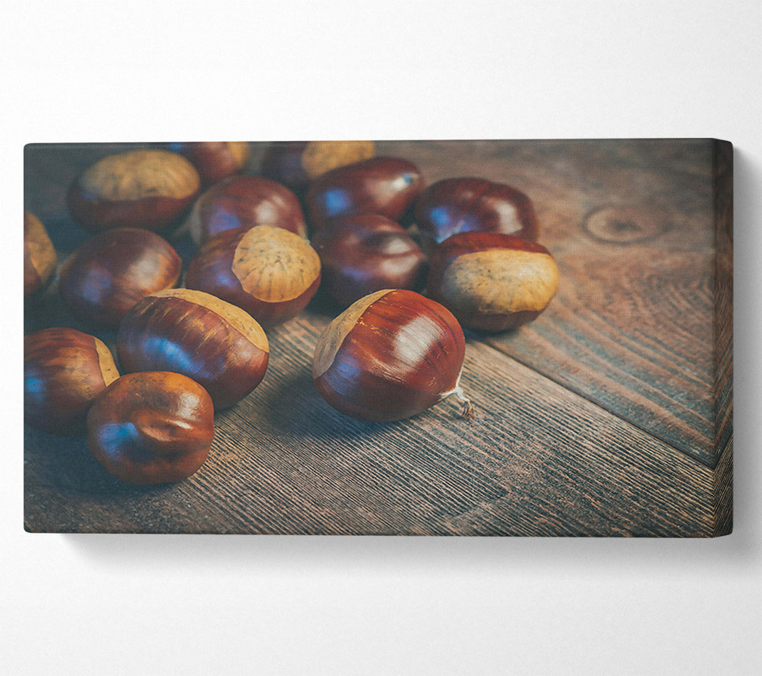  A Canvas Print of Brown Chestnut Harvest Canvas Print