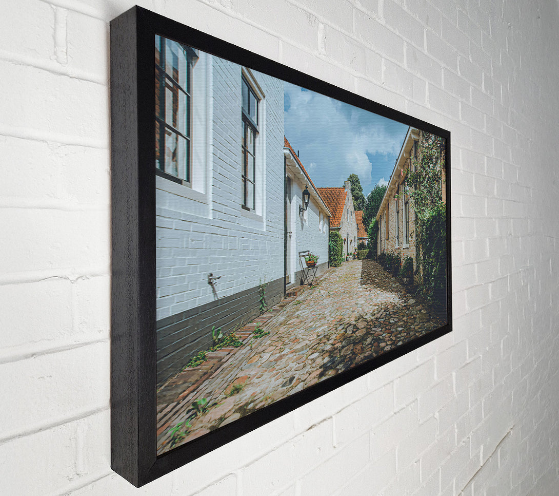  A Canvas Print of Whitewashed Stone Path Canvas Wall Art