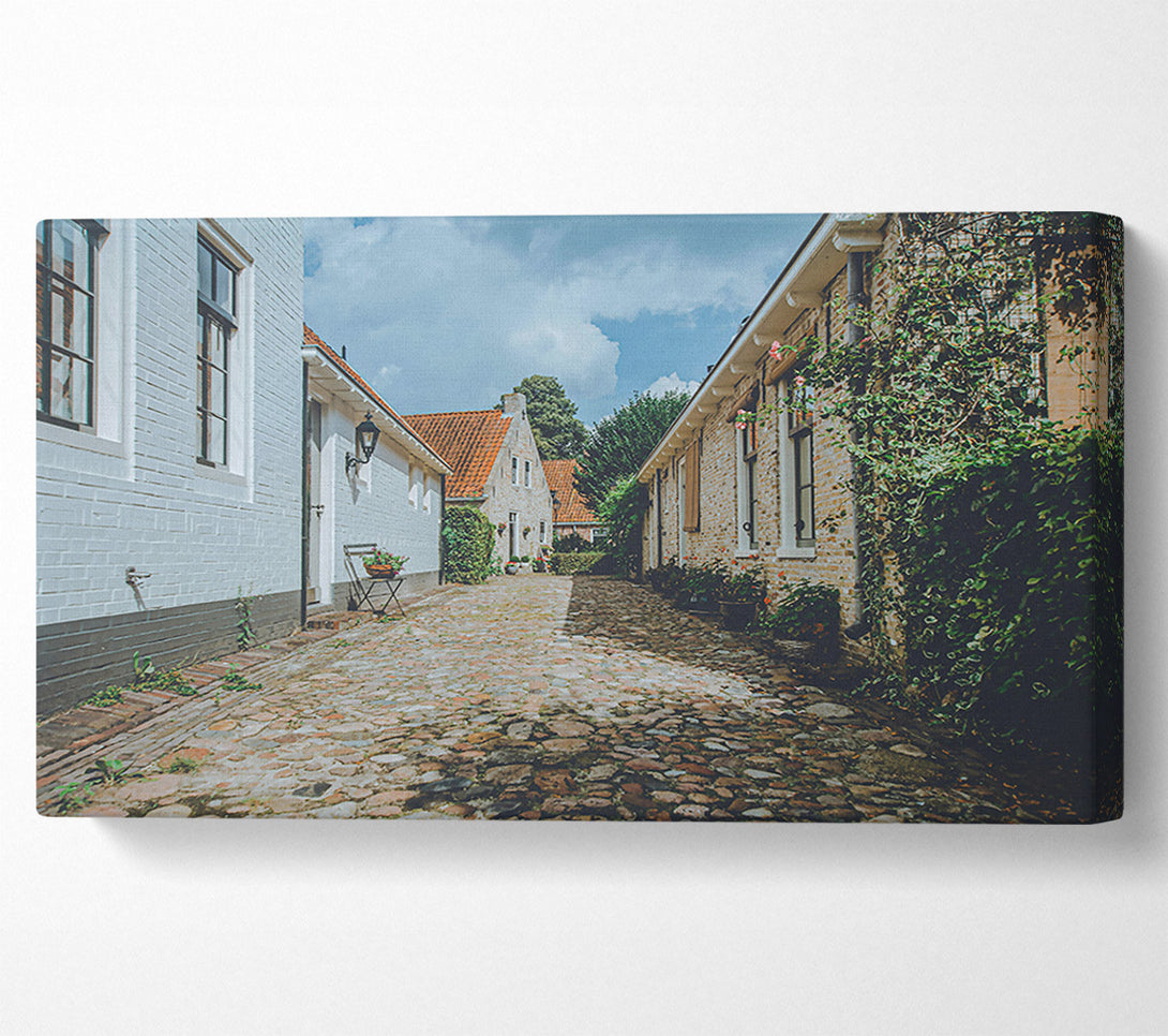  A Canvas Print of Whitewashed Stone Path Canvas Wall Art
