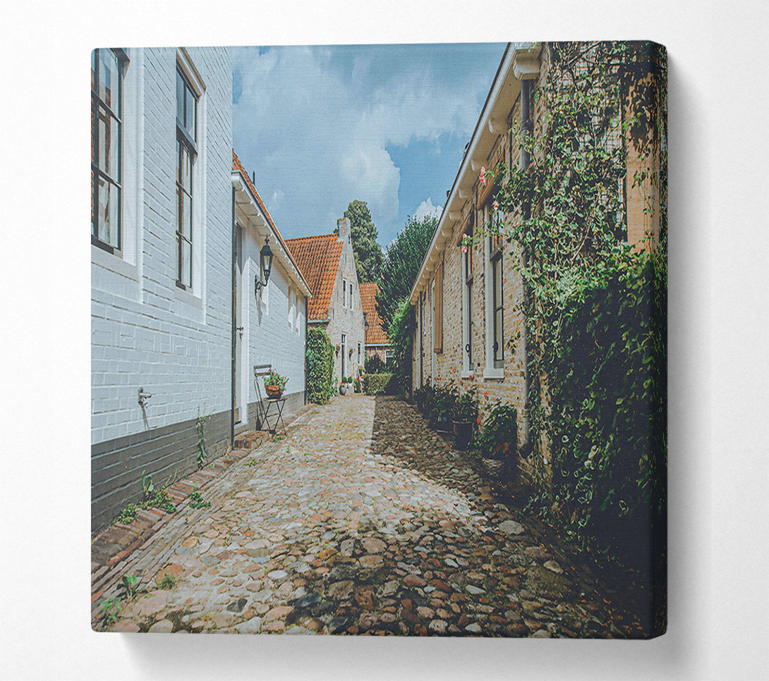  A Canvas Print of Whitewashed Stone Path Canvas Wall Art