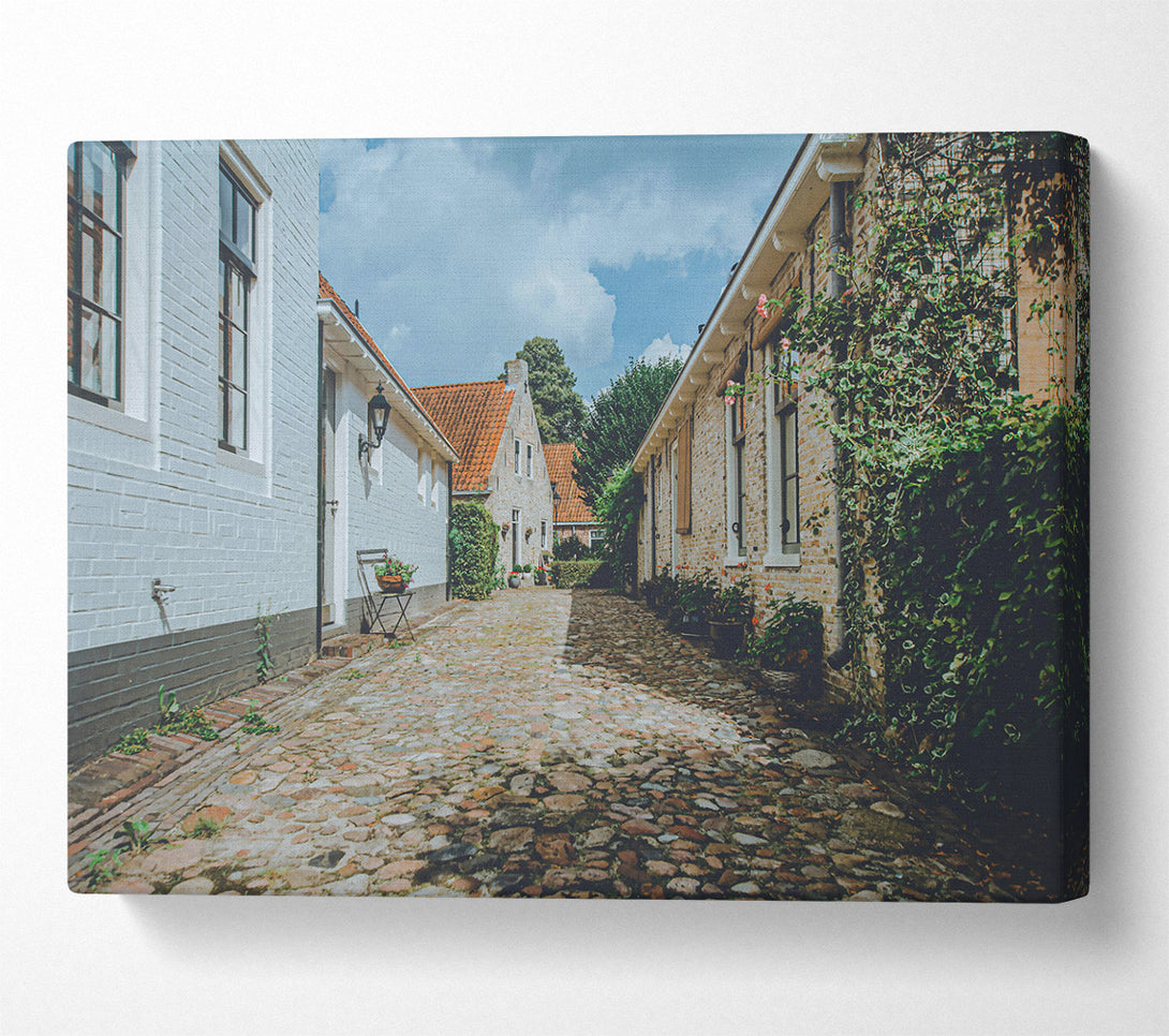  A Canvas Print of Whitewashed Stone Path Canvas Wall Art