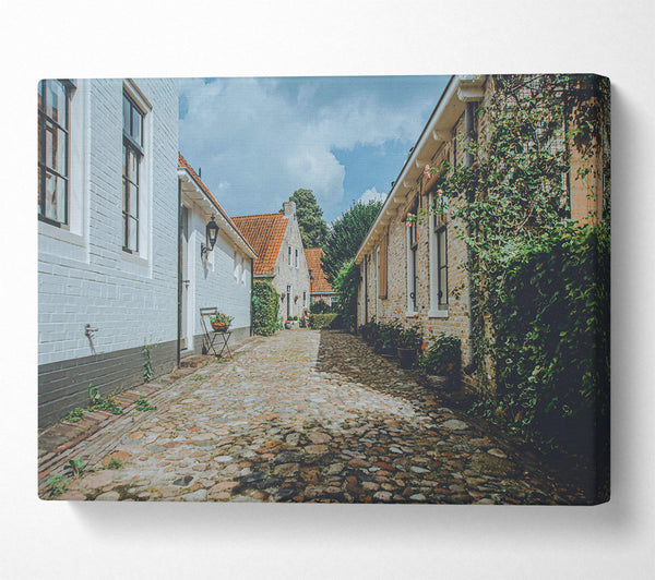  A Canvas Print of Whitewashed Stone Path Canvas Wall Art
