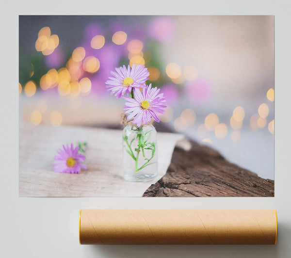 Lavender Light Blooms Poster