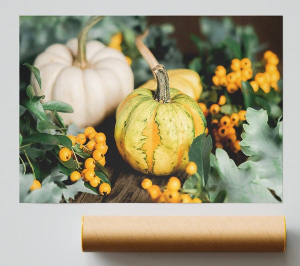 Golden Autumn Still Life Print