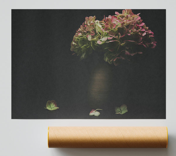 Pink Hydrangea Still Life Print