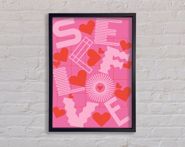 Self Love Funky Pink Framed Print