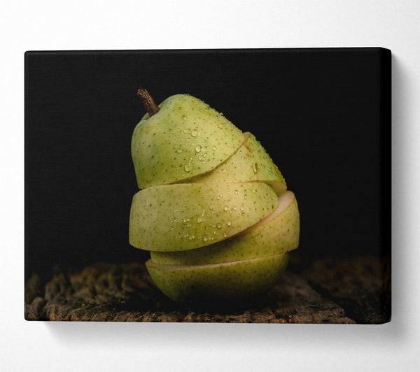  A Canvas Print of Green Pear Slices Canvas Wall Art