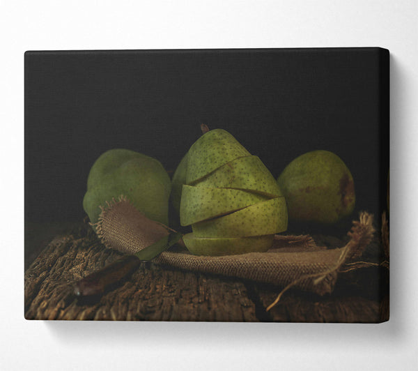  A Canvas Print of Green Pear Still Life Canvas Art