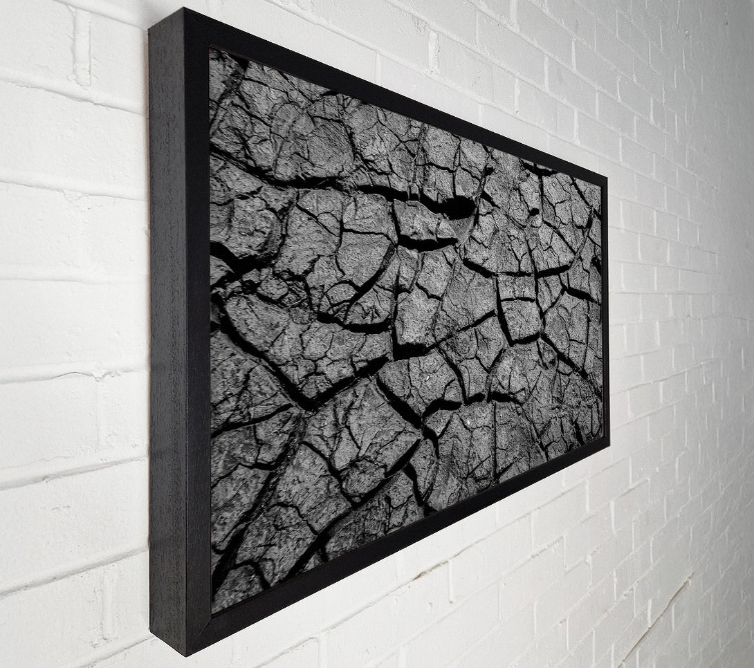  A Canvas Print of Black Cracked Earth Canvas Wall Art