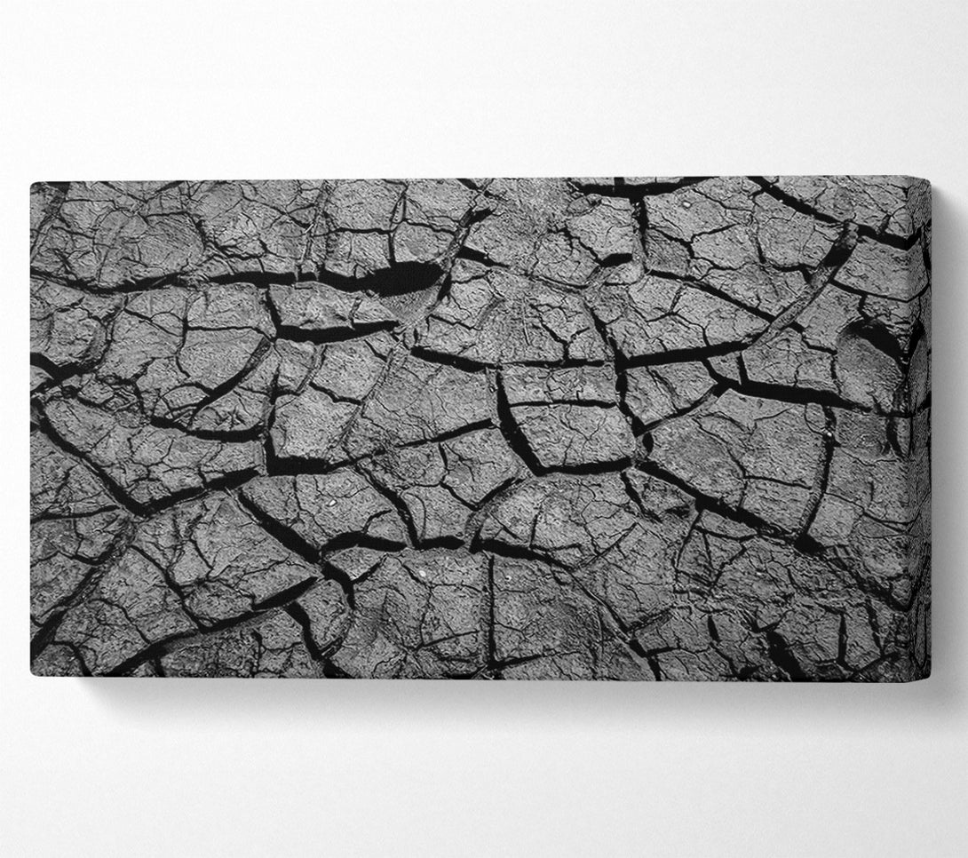  A Canvas Print of Black Cracked Earth Canvas Wall Art