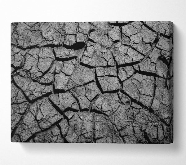  A Canvas Print of Black Cracked Earth Canvas Wall Art