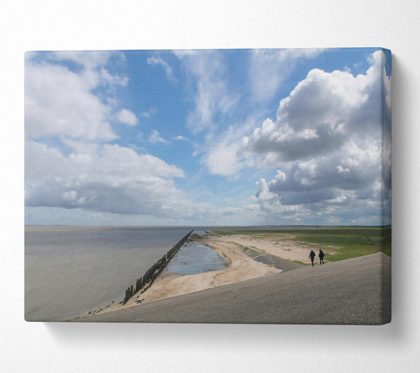  A Canvas Print of Grey Sky Coastal Walk Canvas Print