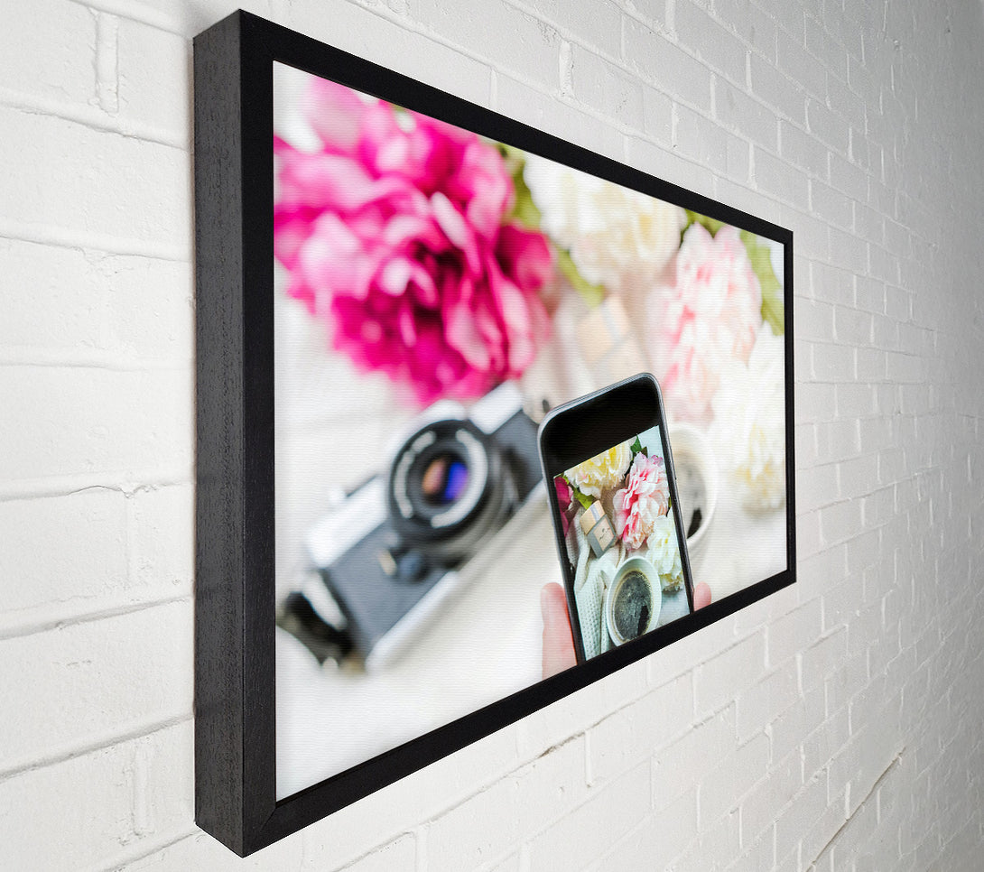  A Canvas Print of Pink Floral Still Life Canvas Wall Art