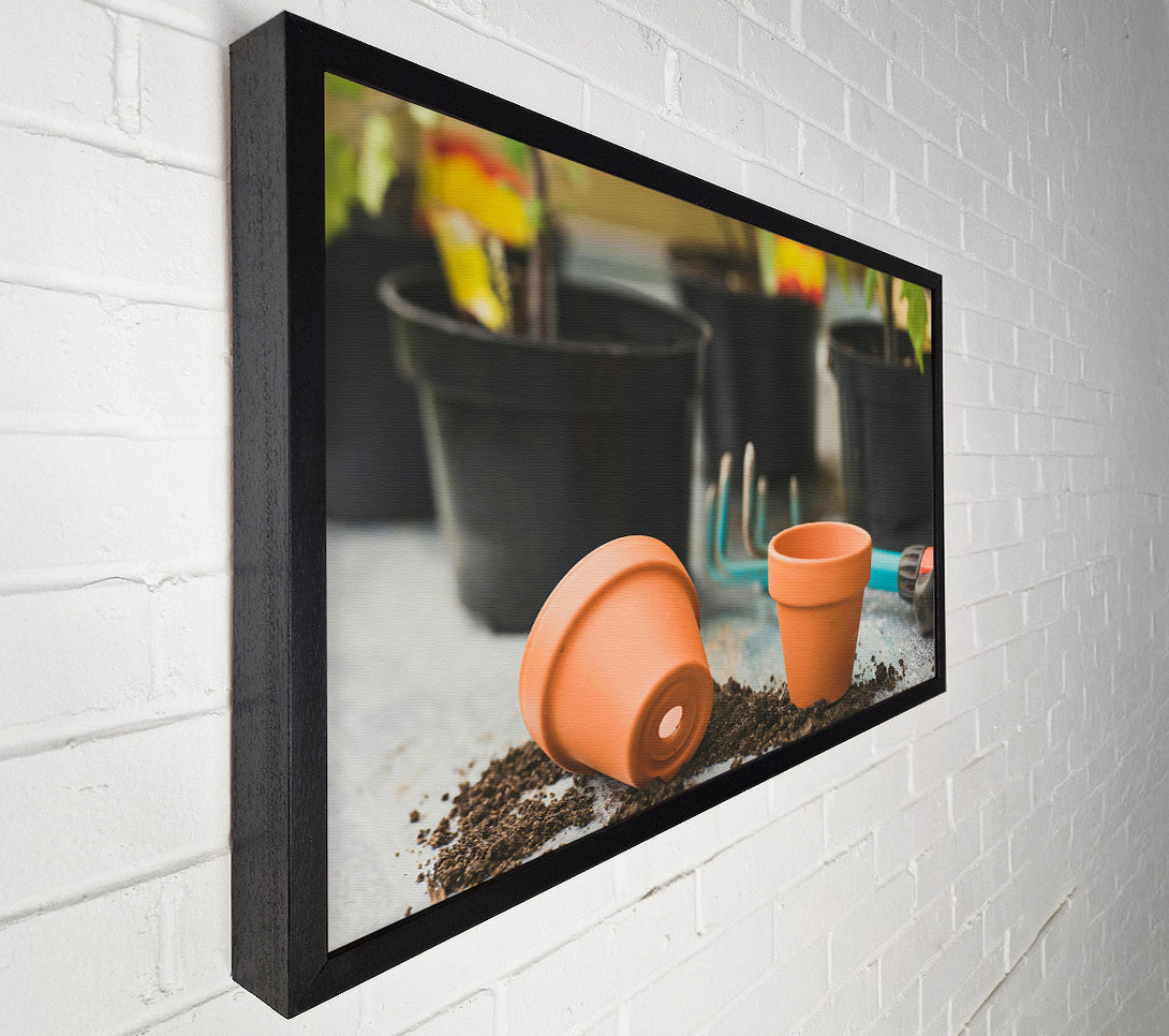  A Canvas Print of Orange Clay Pots Canvas Wall Art
