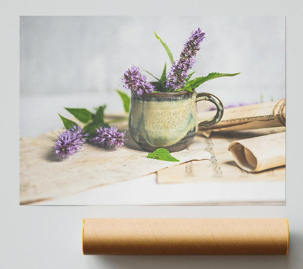 Pale Green Lavender Song Print