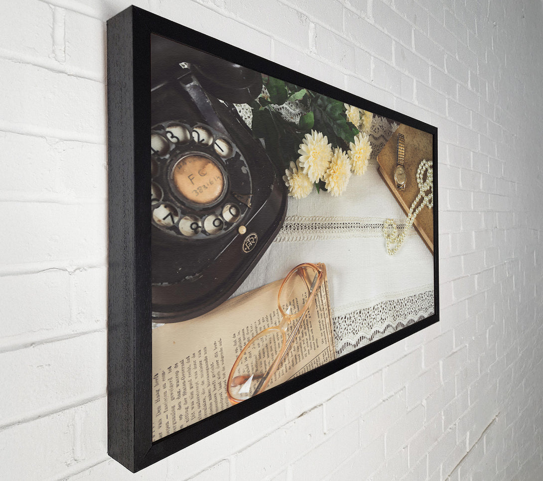  A Canvas Print of Creamy Vintage Still Life Canvas Art