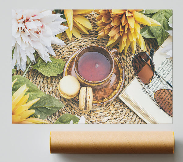 Brown Tea And Sunshades Print