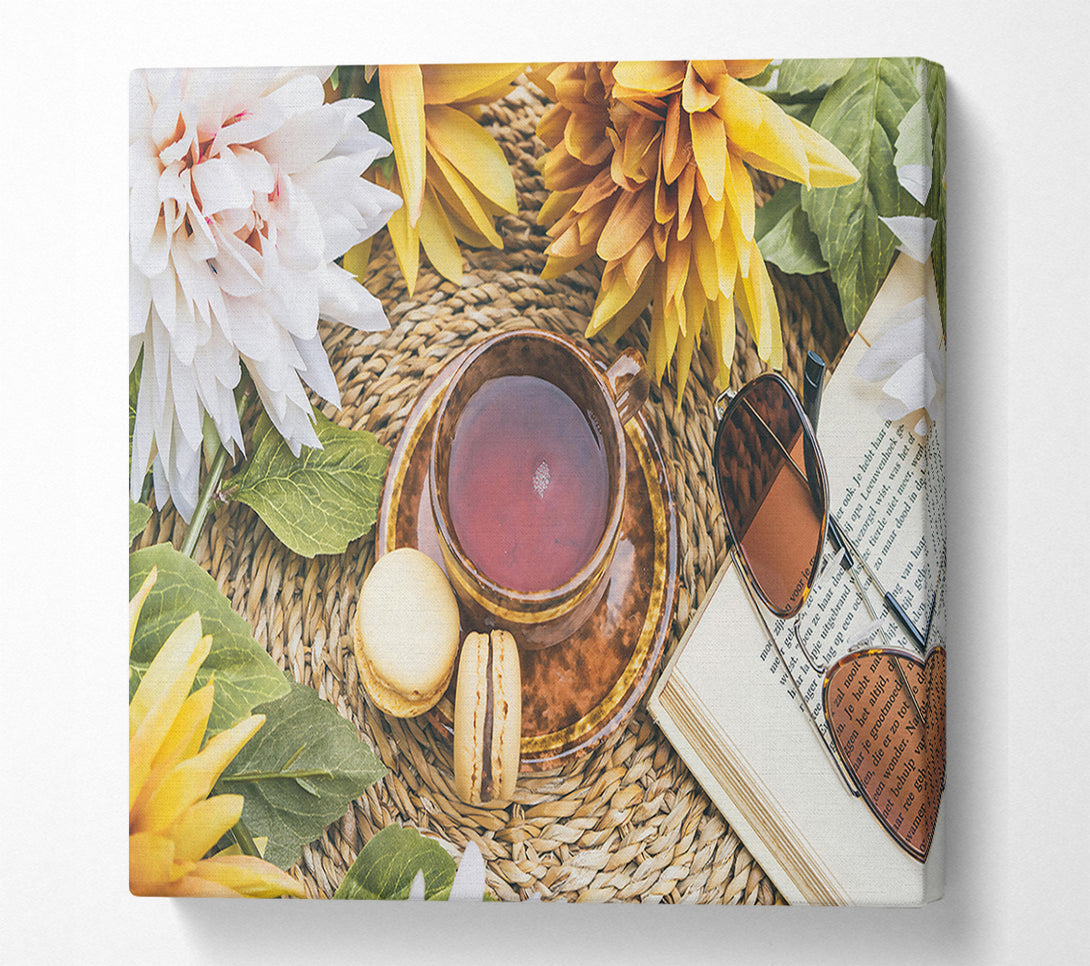  A Canvas Print of Brown Tea And Sunshades Canvas Art