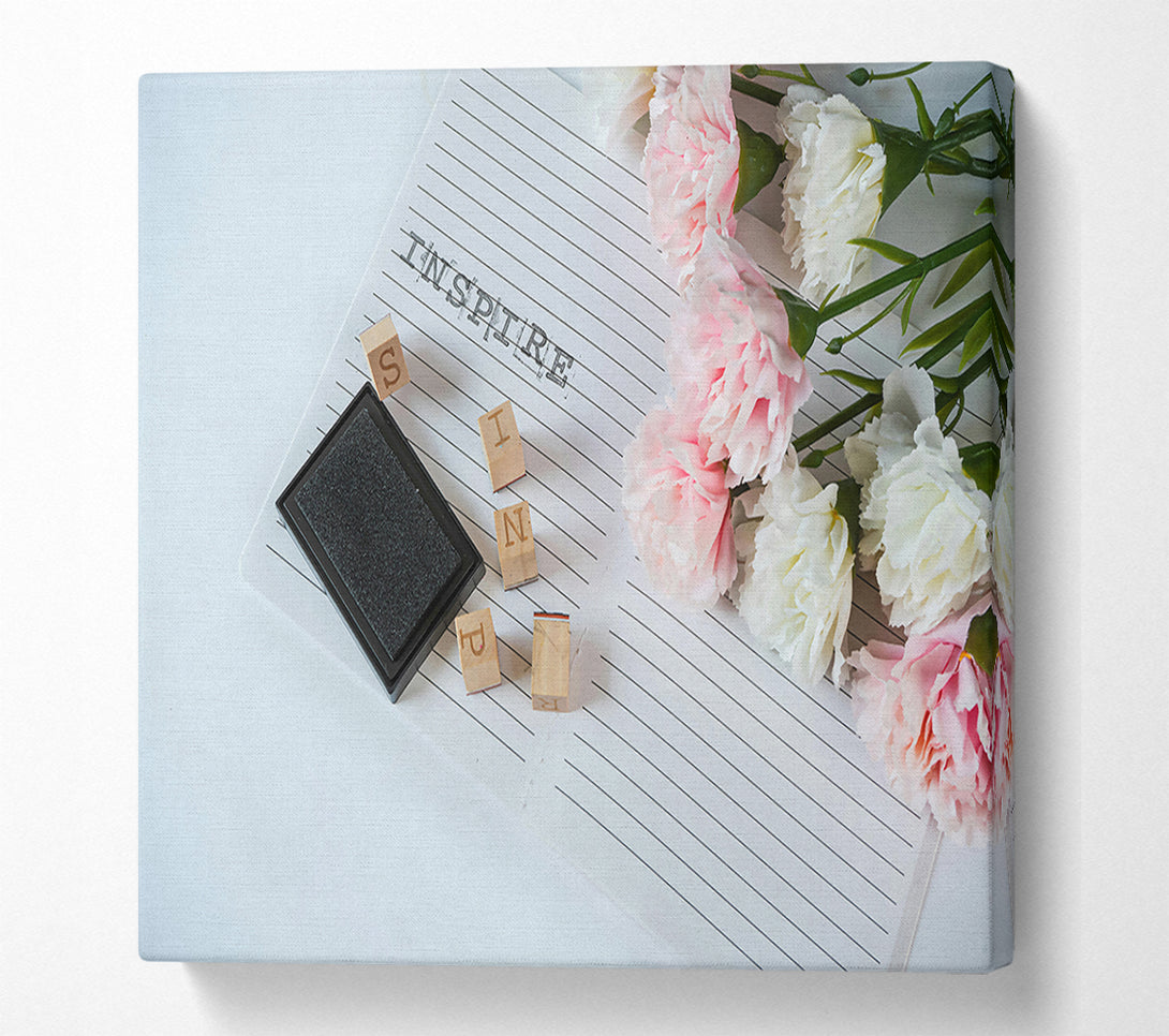  A Canvas Print of Pink Ink Inspiration Canvas Print