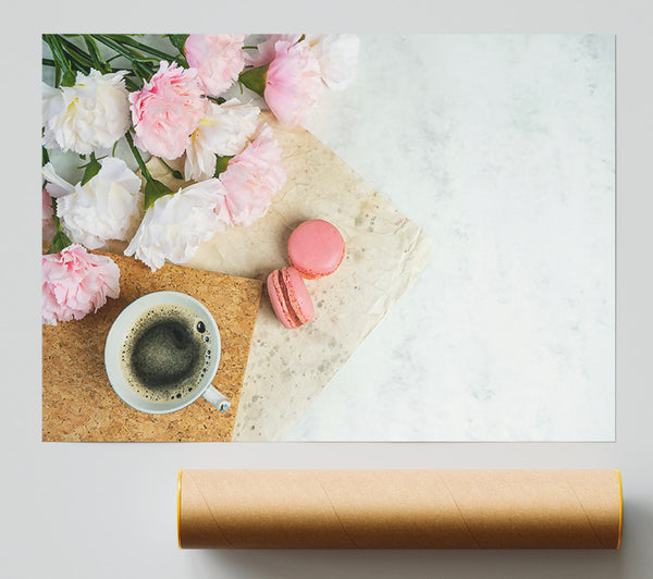 Pink Morning Coffee Giclee Print