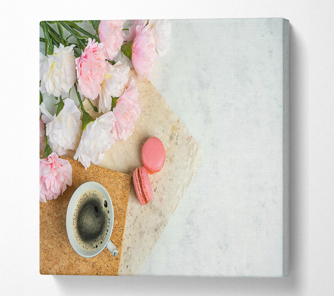  A Canvas Print of Pink Morning Coffee Canvas Art
