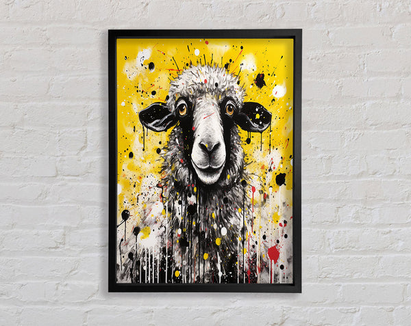Sheep Splash Art Framed Print