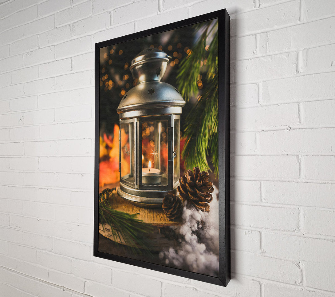  A Canvas Print of Silver Lantern'S Light Canvas Wall Art