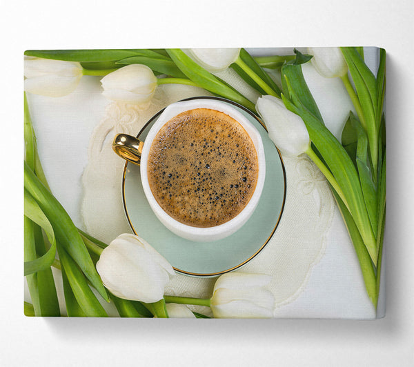  A Canvas Print of Mint Morning Coffee Canvas Print
