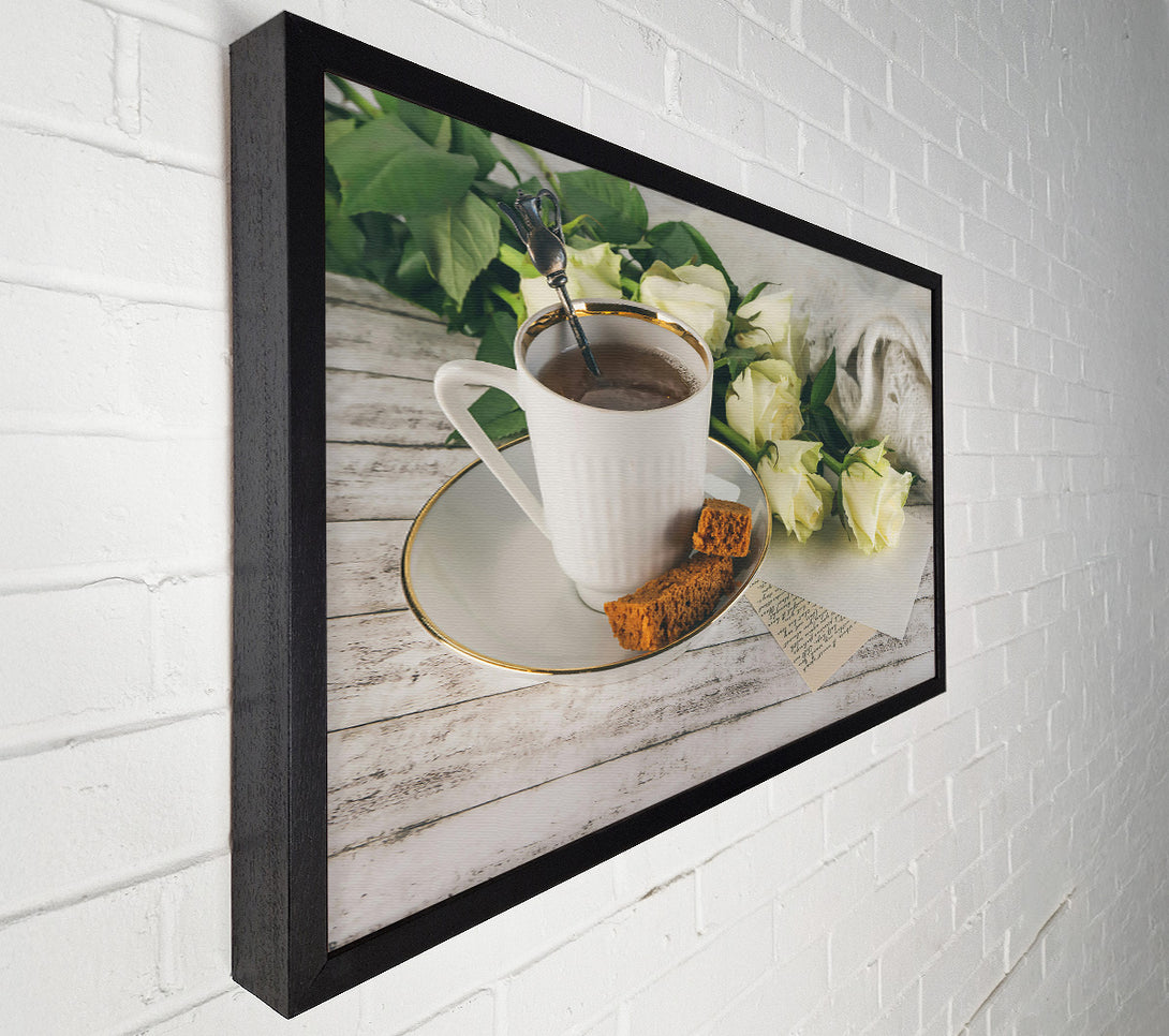  A Canvas Print of Creamy White Roses Canvas Art