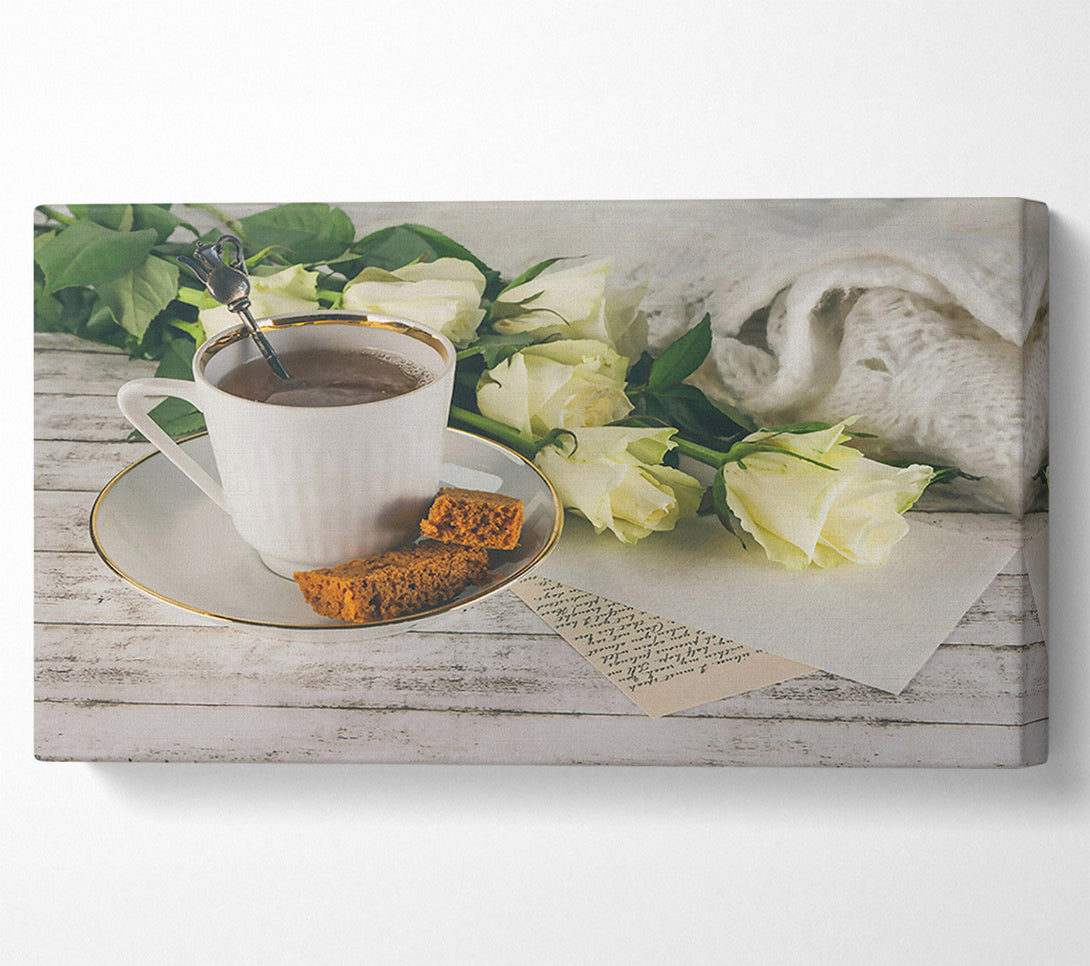  A Canvas Print of Creamy White Roses Canvas Art