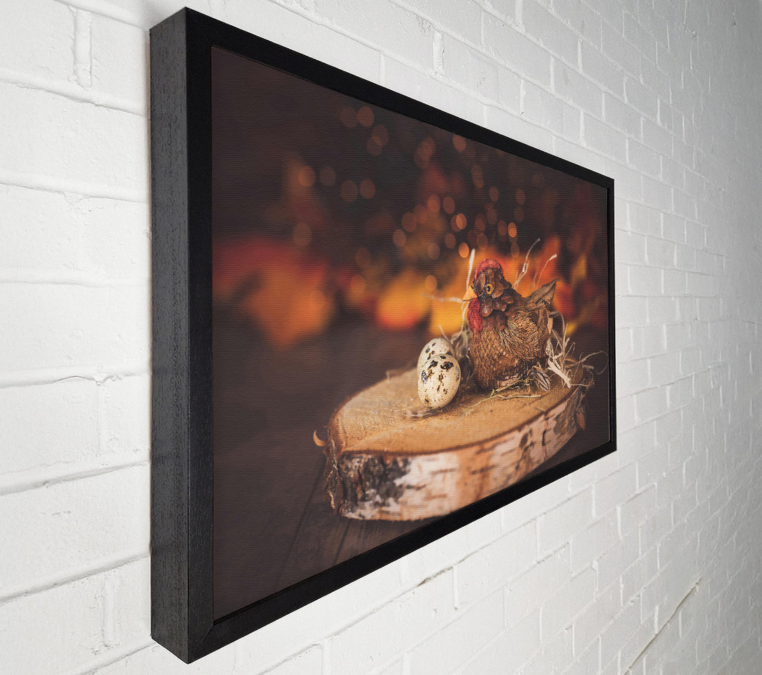  A Canvas Print of Warm Hen And Nest Canvas Wall Art