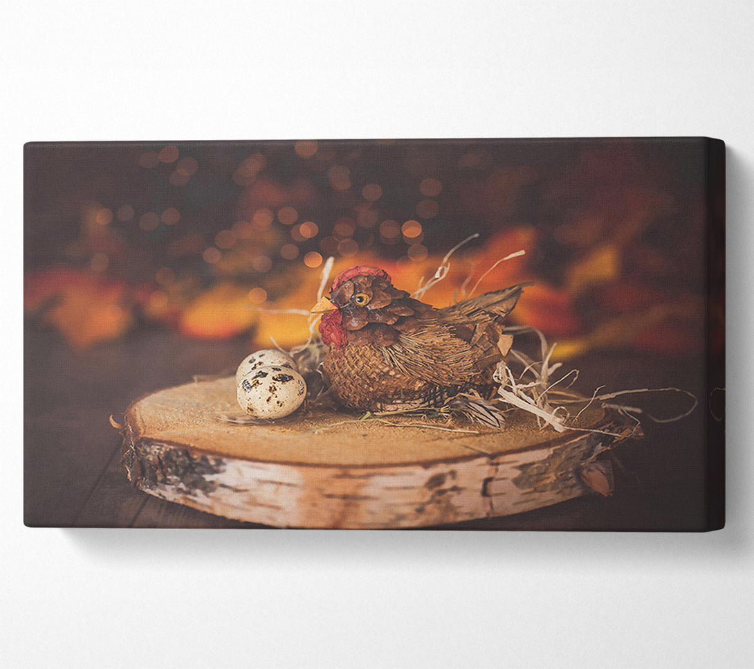  A Canvas Print of Warm Hen And Nest Canvas Wall Art
