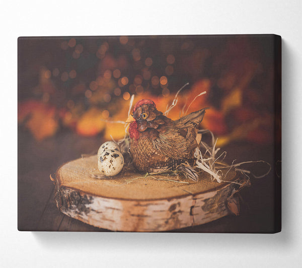  A Canvas Print of Warm Hen And Nest Canvas Wall Art