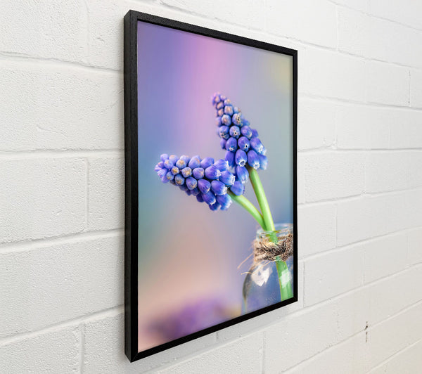 Blue Blooms In Glass