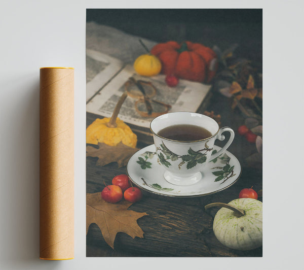 Autumnal Tea Time Poster