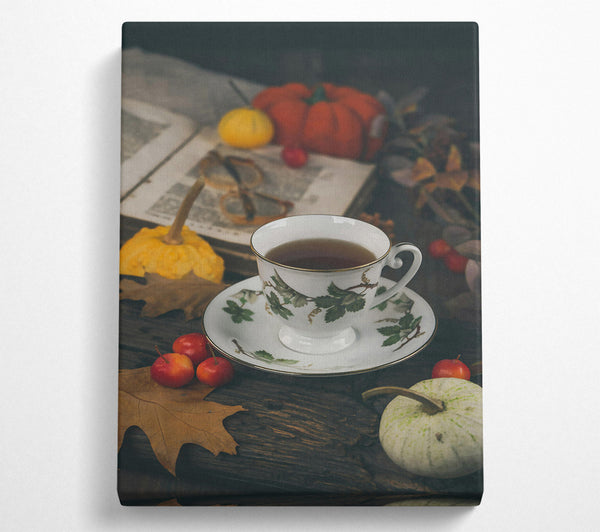  A Canvas Print of Autumnal Tea Time Canvas Wall Art