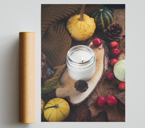 Warm Yellow Candlelight Giclee Print